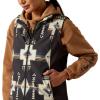 ARIAT womens Ariat Logo Softshell Print Vest(Thornstone Print)