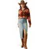 ARIAT womens Berber Snap Front Sweatshirt(Plainsview Print)