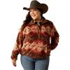 ARIAT womens Berber Snap Front Sweatshirt(Plainsview Print)