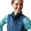 ARIAT womens New Team Softshell Vest(Deep Petroleum)