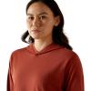 ARIAT womens Rebar Cotton Strong Hooded T-shirt(Barn Red)
