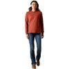 ARIAT womens Rebar Cotton Strong Hooded T-shirt(Barn Red)