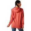 ARIAT womens Rebar Cotton Strong Hooded T-shirt(Mineral Red)