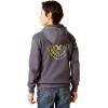 Ariat Boys’ Gradient Badge Hoodie(Odyssey Gray Heather)