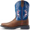 Ariat Kids’ Patriot Western Boot(Distressed Tan)
