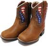 Ariat Lil’ Stompers Briar Boots for Toddlers (Sizes 4-7) – A441002402(Brown/Usa Flag (George))