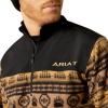 Ariat Men’s Basis 2.0 1/4 Zip Sweatshirt(Brown Scenic Serape)