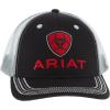 Ariat Men’s Black Red Gray Mesh Hat(Black/Gray)