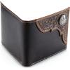 Ariat Men’s Distressed Corner Over Circle Trifold Wallet(Tan)