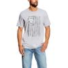 Ariat Men’s Graphic T-Shirt(Burgundy Heather/Vertical Flag Ss T-shrt)