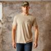 Ariat Men’s Graphic T-Shirt(Khaki Heather/Wheat Shield)