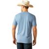 Ariat Men’s Graphic T-Shirt(Light Blue Heather/Usa Range)