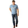 Ariat Men’s Graphic T-Shirt(Light Blue Heather/Vintage Hex Stripe)