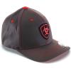 Ariat Men’s Gray Red Flex Fit Hat(Gray)