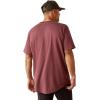 Ariat Men’s Rebar Short Sleeve Crew(Burgundy Heather)