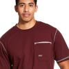 Ariat Men’s Rebar Short Sleeve Crew(Malbec)