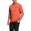 Ariat Men’s Rebar Short Sleeve Crew(Volcanic Heather)