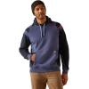 Ariat Men’s Rebar Workman Colorblock Logo Hoodie(Navy Eclipse)