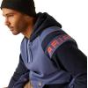 Ariat Men’s Rebar Workman Colorblock Logo Hoodie(Navy Eclipse)