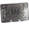 Ariat Men’s Rectangle Filagree Shield Buckle(Silver)
