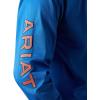 Ariat Men’s Team Logo Twill Classic Fit Shirt(Blue/Orange)