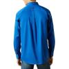 Ariat Men’s Team Logo Twill Classic Fit Shirt(Blue/Orange)
