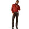 Ariat Men’s Team Logo Twill Classic Fit Shirt(Dark Red/Khaki)