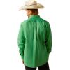 Ariat Men’s Team Logo Twill Classic Fit Shirt(Green/Blue)