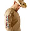 Ariat Men’s Team Logo Twill Classic Fit Shirt(Khaki)