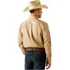 Ariat Men’s Team Logo Twill Classic Fit Shirt(Khaki)