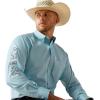 Ariat Men’s Team Logo Twill Classic Fit Shirt(Light Blue/Blue)