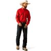 Ariat Men’s Team Logo Twill Classic Fit Shirt(Red/Khaki)