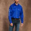 Ariat Men’s Team Logo Twill Classic Fit Shirt(Ultramarine/White)