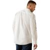 Ariat Men’s Team Logo Twill Classic Fit Shirt(White/Khaki)