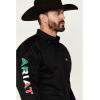 Ariat Men’s Team Logo Twill Fitted Shirt(Black/Mexico)