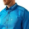 Ariat Men’s Team Logo Twill Fitted Shirt(Blue/Dark Blue)