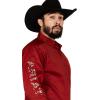 Ariat Men’s Team Logo Twill Fitted Shirt(Cranberry Crimson)