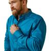 Ariat Men’s Team Logo Twill Fitted Shirt(Deep Turquoise)