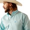 Ariat Men’s Team Logo Twill Fitted Shirt(Light Aqua)