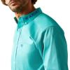 Ariat Men’s Team Logo Twill Fitted Shirt(Turquoise/Blue)
