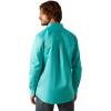 Ariat Men’s Team Logo Twill Fitted Shirt(Turquoise/Blue)