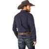 Ariat Men’s Wrinkle Free Kaiser Classic Fit Button Down Darkest Indigo(Darkest Indigo)