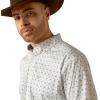 Ariat Men’s Wrinkle Free Kaiser Classic Fit Button Down Darkest Indigo(Light Blue)
