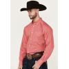 Ariat Men’s Wrinkle Free Kaiser Classic Fit Button Down Darkest Indigo(Pink)