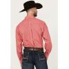 Ariat Men’s Wrinkle Free Kaiser Classic Fit Button Down Darkest Indigo(Pink)