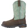 Ariat Tracey Oily Distressed Brown 9` Turq Top(Oiled Dark Brown/Turquoise)