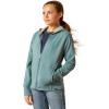 Ariat Unisex Kids’ Team Logo Full Zip Hoodie(North Atlantic)