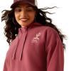 Ariat (WSL Womens Black Leopard Essential Hoodie(Dry Rose)