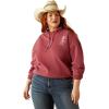 Ariat (WSL Womens Black Leopard Essential Hoodie(Dry Rose)