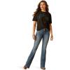 Ariat Womens Ariat Denim Label T-Shirt(Black/Ariat Riders Club)